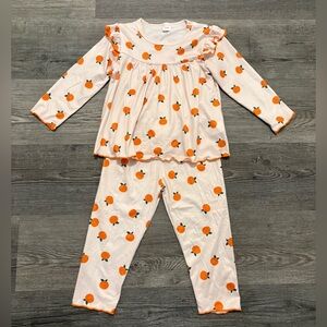 Two-Piece Pajama Wear with Patterned Oranges
Girl’s Size 2-3